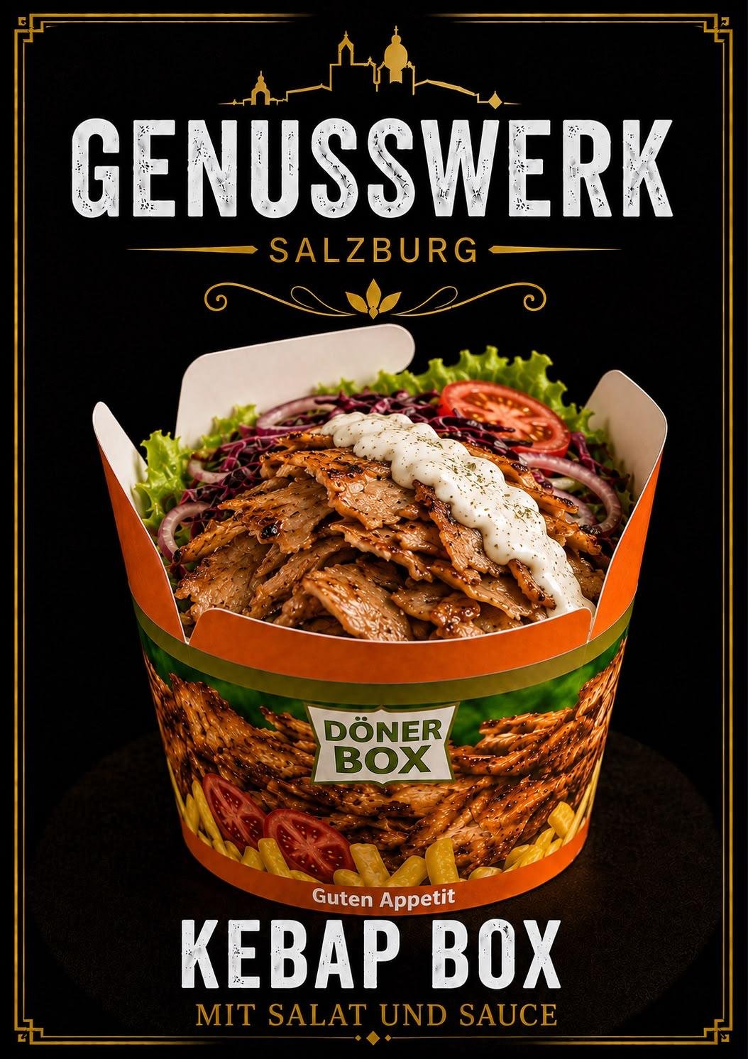Kebapteller mit Salat & Sauce